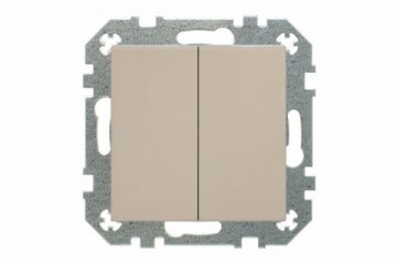 Выключатель двухклавишный Liregus Retro кремовый омбре 29-106