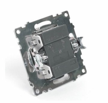 Выключатель двухклавишный Stekker Катрин с подсветкой шоколад GLS10-7102-04 49021