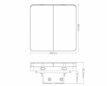 Выключатель двухклавишный Yeelight Flex Switch YLKG13YL