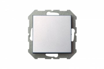 Выключатель одноклавишный Liregus Epsilon серебро 28-172