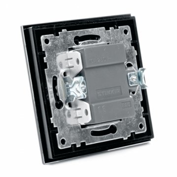 Выключатель одноклавишный Stekker Катрин черный GLS10-7003-05 39505