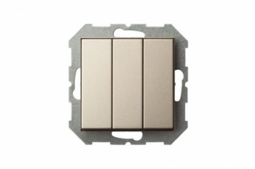 Выключатель трехклавишный Liregus Epsilon шампань 28-302
