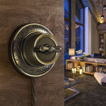 Выключатель Werkel двухклавишный на 4 положения Ретро W5720012 4690389166631