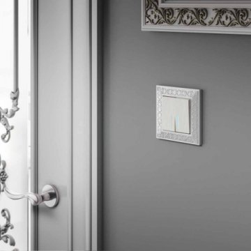 Выключатель Werkel двухклавишный проходной с подсветкой перламутровый W1122113 4690389160967