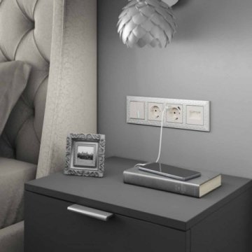 Выключатель Werkel двухклавишный проходной с подсветкой перламутровый W1122113 4690389160967