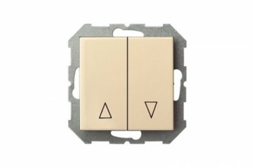 Выключатель жалюзи двухклавишный Liregus Epsilon бежевый 28-062