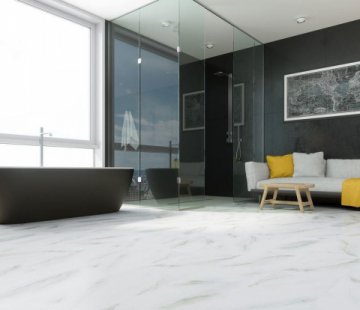 Кварцевый плинтус Fargo Stone 6089-1 Белый мрамор