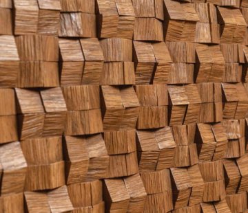 Деревянные стеновые панели Crownwood Домчик Коньяк