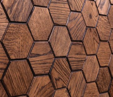 Деревянные стеновые панели Crownwood WP3D15050 Соты фаска