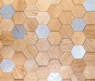 Деревянные стеновые панели Crownwood WP3D15R020 Соты 3Д