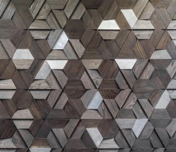 Деревянная мозаика для стен Crownwood Магна Эбен WP3D18R020