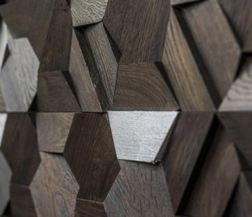 Деревянная мозаика для стен Crownwood Магна Эбен WP3D18R020