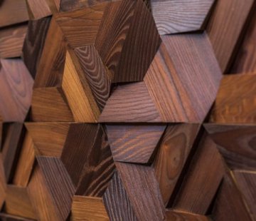 Деревянная мозаика для стен Crownwood Магна термо WP3D18Т21