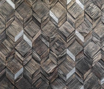 Деревянная мозаика для стен Crownwood Вира Эбен WP3D21R061