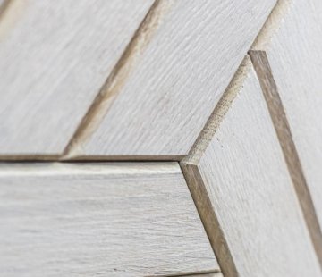 Деревянная мозаика для стен Crownwood Куба Белый WP3D22030