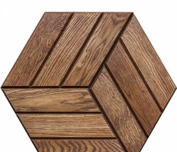 Деревянная мозаика для стен Crownwood Куба Мокко WP3D22050