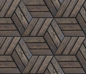 Деревянная мозаика для стен Crownwood Куба Эбен WP3D22060