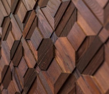 Деревянная мозаика для стен Crownwood Восток термо WP3D8Т20