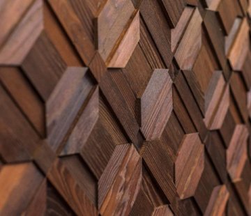 Деревянная мозаика для стен Crownwood Восток термо WP3D8Т20