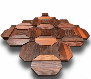 Деревянная мозаика для стен Crownwood Восток термо WP3D8Т20