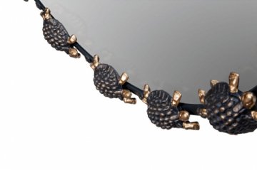 Зеркало Runden Черепахи патина/золото круглое V20020