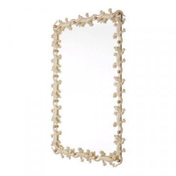 Зеркало Runden Ящерицы белый/золото прямоугольное V20013