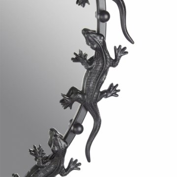 Зеркало Runden Ящерицы черные круглое V20014