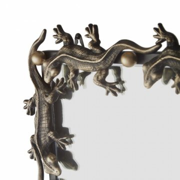 Зеркало Runden Ящерицы патина/золото прямоугольное V20011