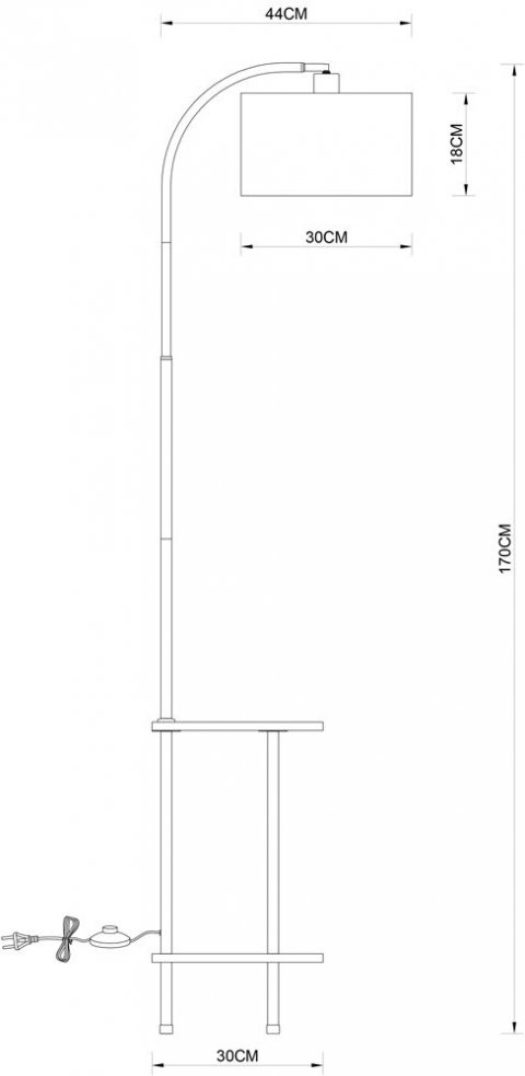 Торшер Arte Lamp Combo A4055PN-1BK