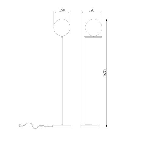Торшер Eurosvet Shape 01214/1 хром