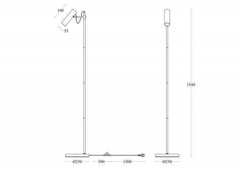 Торшер Maytoni Technical Bansky MOD129FL-01W