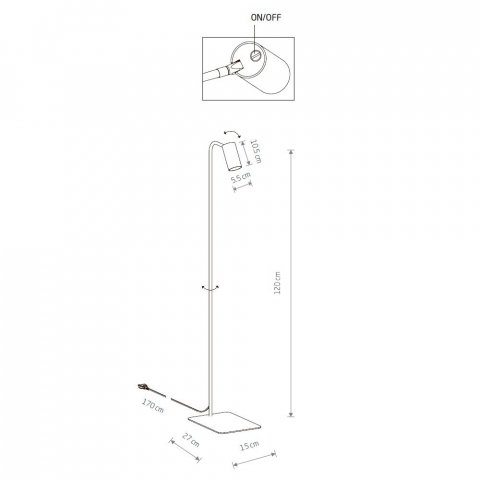 Торшер Nowodvorski Mono 7717
