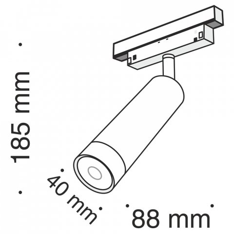 Трековый светодиодный светильник для магнитного шинопровода Maytoni Track Lamps TR019-2-7W4K-B