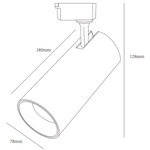 Трековый светодиодный светильник ЭРА TR5-30 COB WH Б0049054