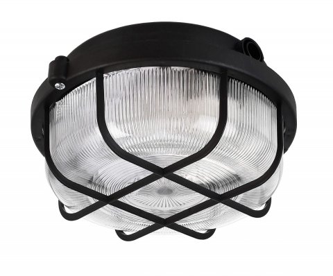 Уличный настенный светильник Deko-Light Syrma Round Black 401015
