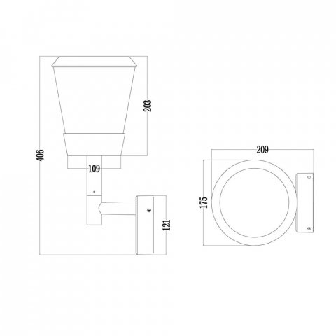 Уличный настенный светильник Maytoni Faro O039WL-01B