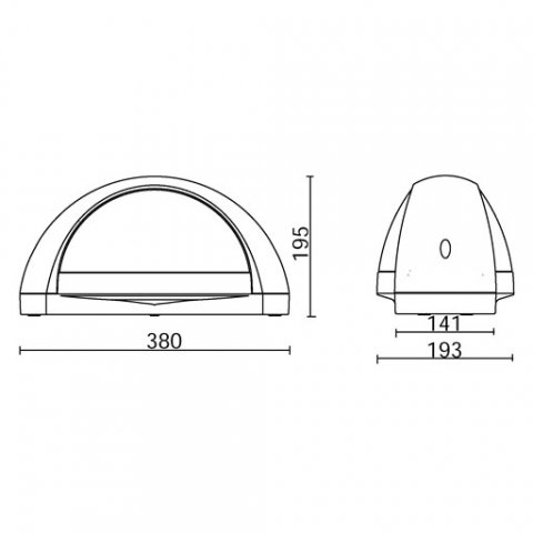 Уличный настенный светильник Side Mistral E8621