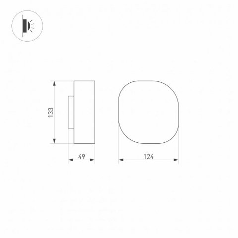 Уличный настенный светодиодный светильник Arlight LGD-Swamp-Wall-7W Warm3000 030001