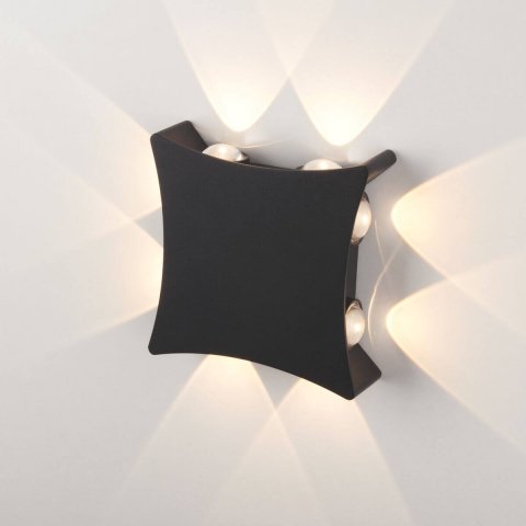 Уличный настенный светодиодный светильник Elektrostandard 1631 Techno LED чёрный a051823