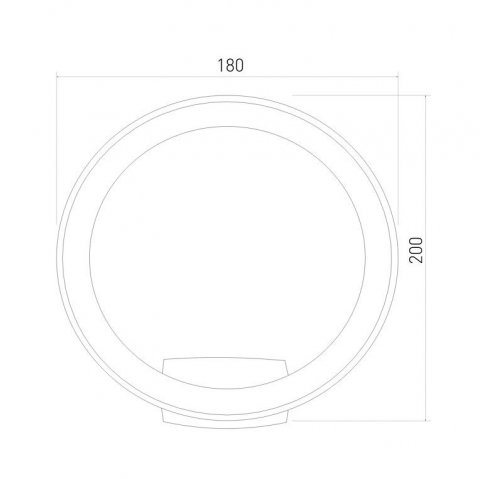 Уличный настенный светодиодный светильник Elektrostandard Ring 1710 Techno Led черный a054933
