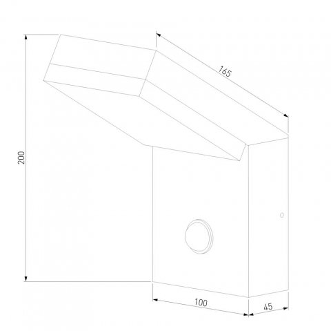 Уличный настенный светодиодный светильник Elektrostandard Sensor 1541 Techno Led черный a053946