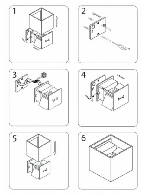 Уличный настенный светодиодный светильник Elvan BR-310-6W-WW-Wh