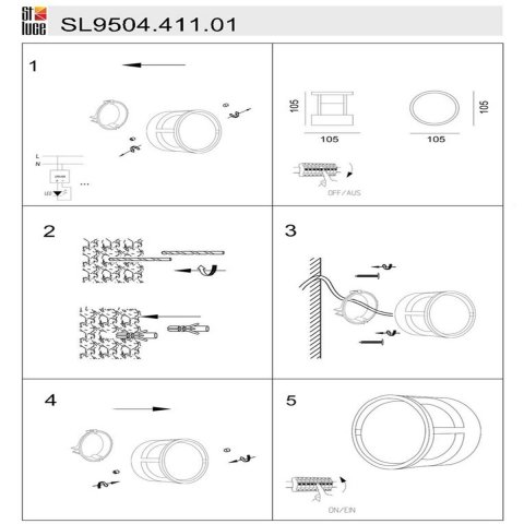Уличный настенный светодиодный светильник ST Luce Alceno SL9504.411.01