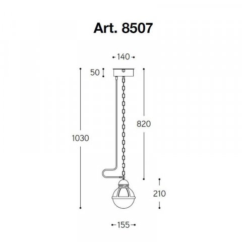 Уличный подвесной светильник Aldo Bernardi Loggiato 8507