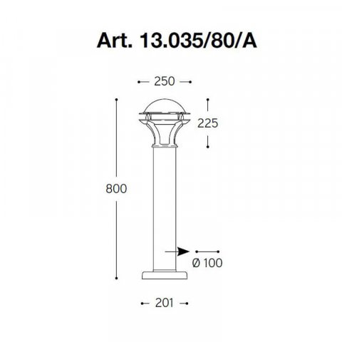 Уличный светильник Aldo Bernardi Giardino 13.035/80/A