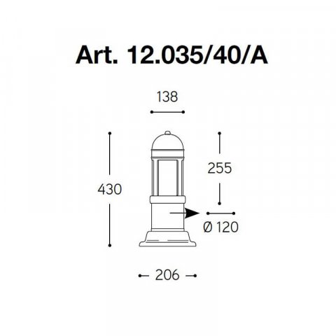 Уличный светильник Aldo Bernardi Pra 12.035/40/A