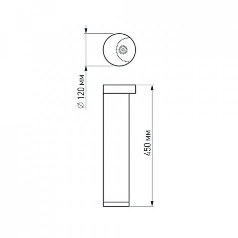 Уличный светодиодный светильник Arlight LGD-Path-Round120-H450B-12W Warm White 020336