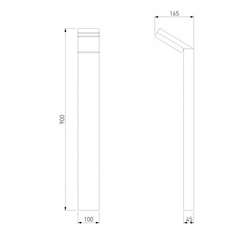 Уличный светодиодный светильник Elektrostandard Sensor 1542 Techno Led черный a053948