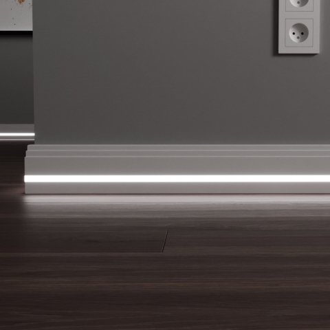 Плинтус МДФ (грунт) LED  профиль №1
