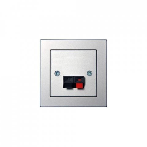 Аудиорозетка Liregus Epsilon серебро 28-184